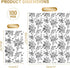 SMUAENSS 100 3-Ply PCS Black Napkins Disposable, Black White Wildflower Paper Napkins Paper Towels Home Party Guest
