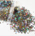 LoveOurHome 8 Colors Holographic Letter Chunky Glitter Flakes, Number Shaped Confetti for Nail Art and Resin Crafts