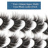 Veleasha 7 Pairs Pack Wispy Faux Mink False Eyelashes, Fluffy Handmade Natural Look Cat Eye Lashes