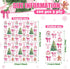 Janlaugh 100 3 Pcs Pink Christmas Elements Napkins Ply Disposable Hand Towels for Bathroom Paper Napkins Guest