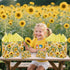 SUNDECO Large Sunflower Gift Bag with Yellow Tissue Paper and Greeting Card, Sunflower Wrapping Paper for Women, Girl