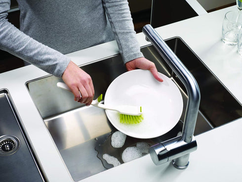 Joseph Joseph Edge Dish Brush with Sink Rest - Grey, Ergonomic Design