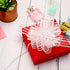 TecUnite 10 Pack Pull Bow, Large 6 Inches Organza White Pull String Bows for Wedding & Christmas Gifts