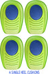 el + Memory Foam Shock Absorbing Heel Cups for Kids, 2 Pairs, 4 Single Heelcups for Sensitive Heels and Foot Pain (Kids