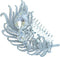 Sindary Bridal Headpiece, 4.33" Rhinestone Crystal Peacock Feather Hair Comb for Women