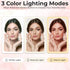 Portable Rechargeable Travel Makeup Vanity Mirror - Dimmable LED Lights, 3 Lighting Modes, Rose Gold