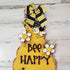 Wired Ribbon with Black, White and Yellow Stripes, Bee Design, 2.5” x 10yds, Spring and Summer Burlap