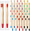 48 Pcs Kids Bamboo Toothbrushes - Soft Bristle, Individually Wrapped Toddler Toothbrushes for Home Travel Oral Supplies