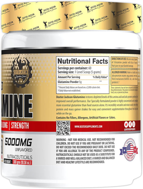 Dexter Jackson Gold Series Micronized Glutamine - 60 Serving, 300g