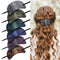 Noverlife 6PCS Leather Hair Barrettes with Stick, Square Shape Hair Clips for Women Girls