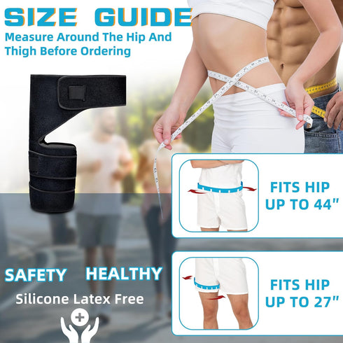 Adjustable Hip & Thigh Brace for Sciatica Pain Relief - Medical Compression Sleeve Stabilizer for Men and Women with
