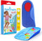 Kids Orthotic Shoe Insoles with Arch Support for Heel Pain, Flat Feet - Pair 3/4 Length (Small Kids 11-13, Blue)