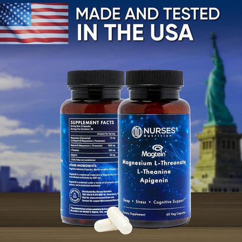 Premium High Absorption Magnesium Sleep Supplement - Clinically Studied Magnesium L-Threonate, Stress Support