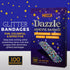 Glitter Bandages for Kids - 100 Count Box of Adhesive Strips with Colorful Glitter Design for First Aid