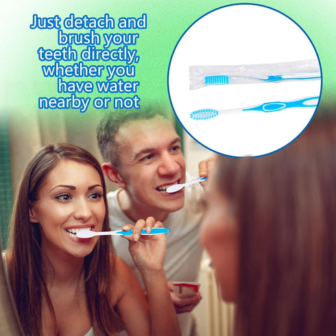 Medanera 160 Set 1) Pcs Prepasted Disposable Toothbrushes Bulk Plastic Individually Wrapped Toothbrushes