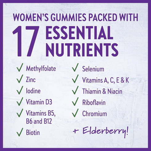New Chapter Women’s Multivitamin Gummies, 66% Less Sugar, with Vitamin C, D3 & Zinc, Berry-Citrus, 75ct