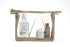 Lucky Teeth Oral Care Travel Kit Essentials in a Hemp Bag- Organic Remineralizing Toothpaste, Peroxide Mouthwash, Silk