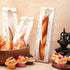 Reallnaive 120 24 4.5 2 Inch Packaging Pcs French Bread Bags Bulk with Window, Baguette Bags for Homemade, x x Kraft