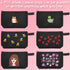 Weewooday 8 Pack Blank DIY Canvas Zipper Pouch - Bulk Makeup Bags for Back to School Gifts, Black