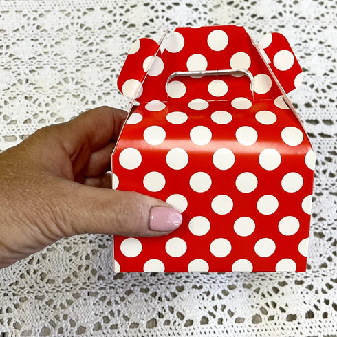 Outside the Box Papers MINI Gable Favor Boxes, Ladybug Theme, Red Black and White, 24 Count