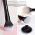Jessup 10pcs Makeup Brush Set, Professional Black Brushes with Natural Synthetic Hair for Foundation, Blending, Blush,