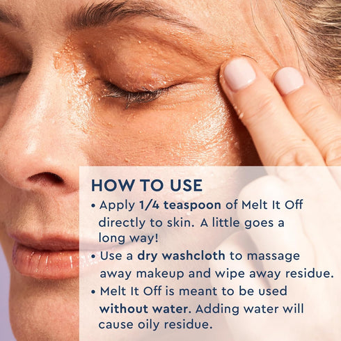 RELEVANT Melt-It-Off Cleansing Balm - Hydrating Makeup Remover Balm for Waterproof Makeup, Anti-Aging Plant-based