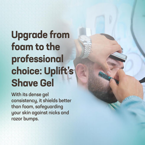 Uplift Provisions Clear Shaving Gel for Men & Women, 5 oz, Infused with Plant Extracts for Smooth Shave