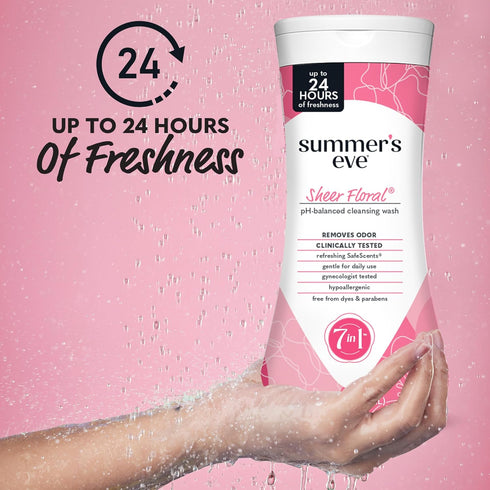 Summers 15 Oz Eve Feminine Wash, Sheer Floral, Daily pH-Balanced Body Wash for Women, Feminine Care to Remove Vaginal