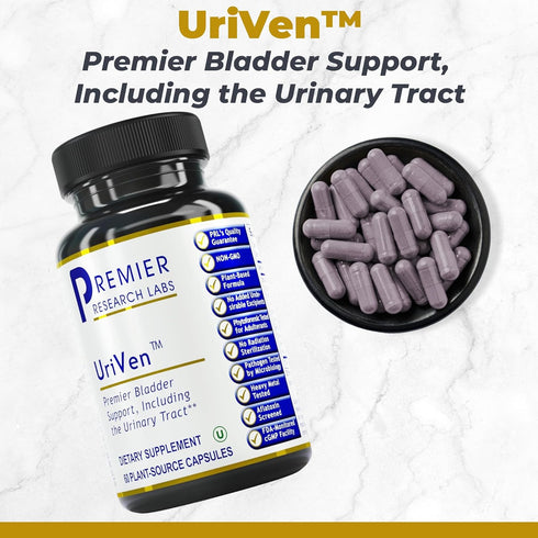 Premier Research Labs UriVen, Bladder Health Support Supplement for Women & Men, 60 Vegetarian Capsules