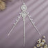 YERTTER Wedding Silver Rhinestone Head Chain Jewelry Forehead Clip Headpiece Hair Accessories for Women