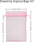 100PCS Pink Organza Bags 5X7 Inch Drawstring Mesh Pouches for Wedding Party Baby Shower Favors (Pink 5X7)