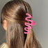 NOLITOY 8Pcs Hair Clips for Women, 4 Inch Large Jelly Wave Hair Claw Clips for Thick Hair