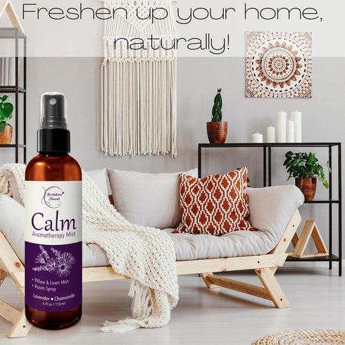 Calm Aromatherapy Spray with Lavender & Chamomile Essential Oil, Natural Sleep Spray for Relaxation & Sleep
