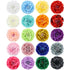 Lawie 20 Pack Colorful Artificial Peony Flower Hair Clips - Alligator Hair Barrettes for Wedding Party Accessories