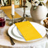 KAMMAK 100 Pack Disposable Mustard Yellow Paper Dinner Napkins, Premium Thick with Flatware Pocket for Events