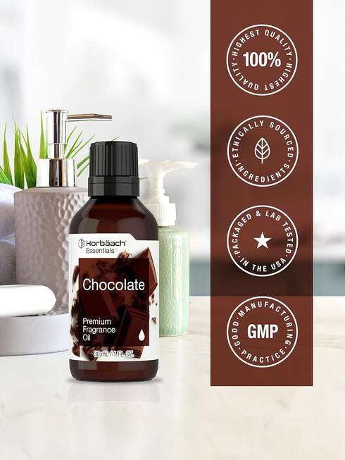 Horbaeach Chocolate Fragrance Oil, 1 fl oz (30ml) for Diffusers, Candle and Soap Making, DIY Projects
