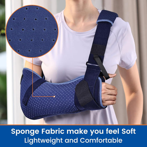 Immobilizer 20-30.5 inch) Arm Sling for Shoulder Injury with Waist Strap - Brace Support for Sleeping, Rotator Cuff