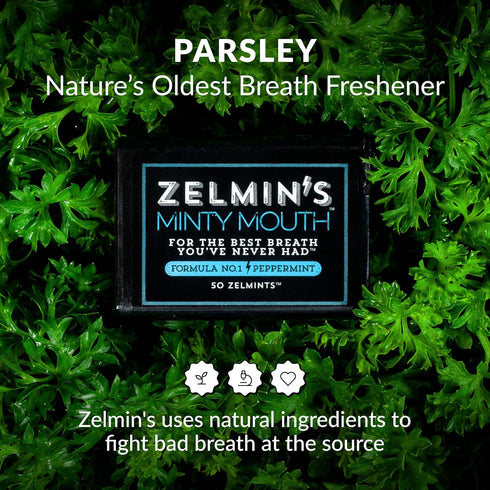 Zelmin's Minty Mouth Breath Freshener - 3 Pack for Long Lasting Bad Breath Treatment
