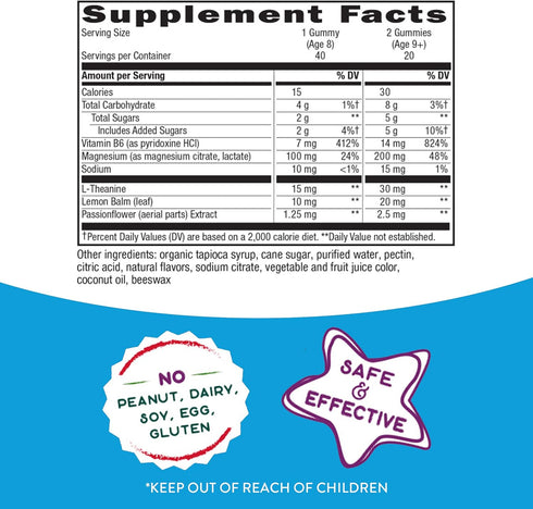 Nature's Way Kids Cool, Calm & Collected Gummies, 40 Gummies, Grape Flavored, Ages 8 and Over