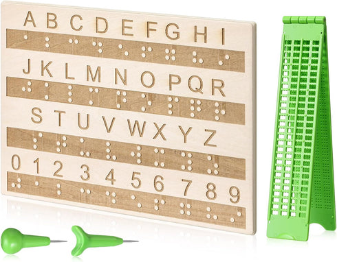 Trandraft Braille Slate and Stylus Kit with 4 Line 28 Cells Braille Slate