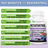 Extra Strength Resveratrol 1568mg - 180 Capsules - 3 Months Supply | Antioxidant Supplement | Natural Trans-Resveratrol Pills | for Anti-Aging, Heart Health, Immune System & Brain Function