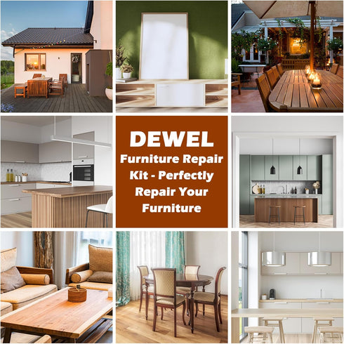 Set 17 DEWEL Furniture Markers Touch Up, Upgrade Wooden Furniture Repair Kit, Premium Wood Scratch Repair Markers