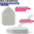 Replacement Scrubber Sponge Head for Extendable Tub Tile Shower Scrubber, Non-Scratch (2X Scrubber Sponge Gray)