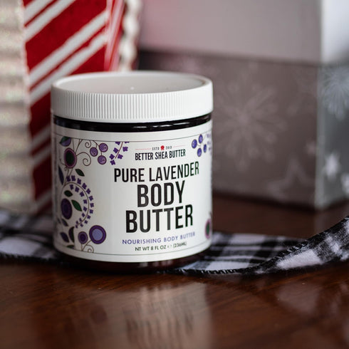 Lavender Body Butter - Natural Lotion with Shea Butter, Jojoba & Lavender Essential Oil, Non-Greasy Moisturizer