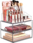 Vtopmart 3 Tier Clear Makeup Organizer with Drawer, Cosmetic Storage for Dresser Countertop & Bathroom Vanity