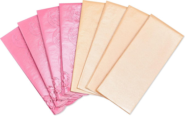 Papyrus 8 Sheet Tissue Paper (Pink and Peach with Rose Edges) for Crafts, Gifts, Decorations, DIY and More