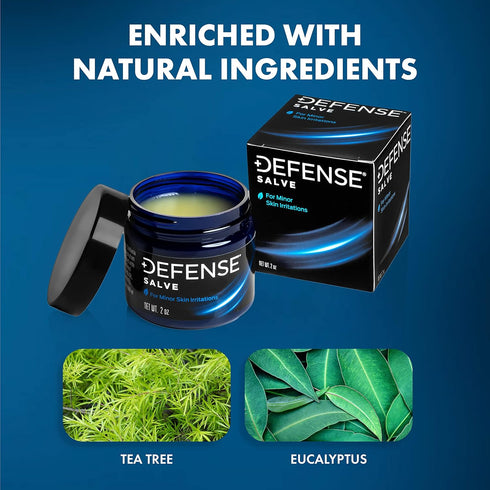Defense Soap Organic Tea Tree Ointment | All Natural Herbal Salve for Skin, Wrestling, Jiu Jitsu, Bjj, 2 Oz Jar