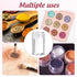 RAYNAG 6 Pieces Mini Empty Loose Powder Bottle, Travel Cosmetic Glitter Shaker with Sifter and Lids