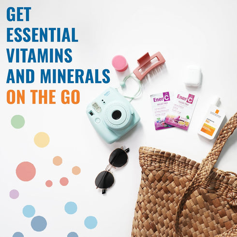 Packets, B12 60 Count Ener-C Sugar Free Multivitamin Drink Mix - Vitamin Powder for Water, Electrolytes Powder No
