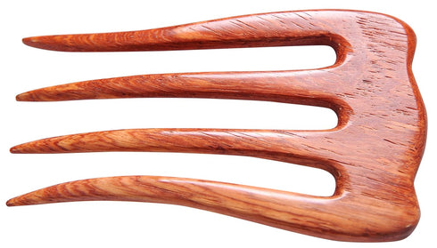 MaryCrafts Handmade Wooden Rosy Hair Comb, 4 Prongs Hair Fork, Hair Accessory